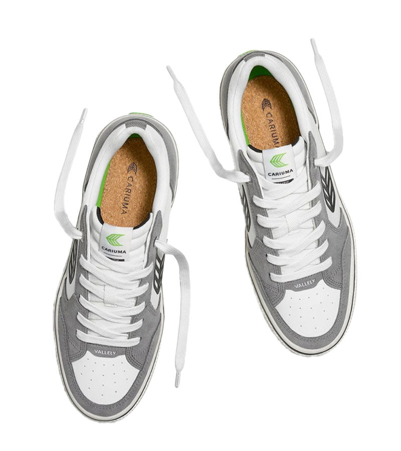 VALLELY PRO Off-White Cordura Charcoal Grey Suede Black Logo Sneaker