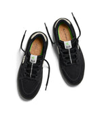 T20 PRO All Black Suede and Mesh Ivory Logo Sneaker