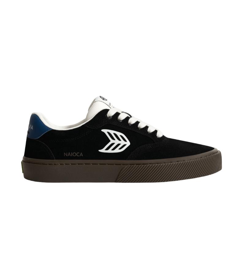 NAIOCA Black Suede Off-White Logo Shadow Blue Sneaker