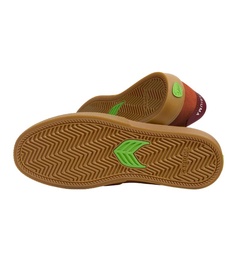 NAIOCA Gum Picante Suede Off-White Logo Ruby Wine Sneaker