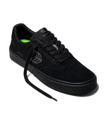 NAIOCA PRO All Black Suede and Canvas Ash Grey Logo Sneaker