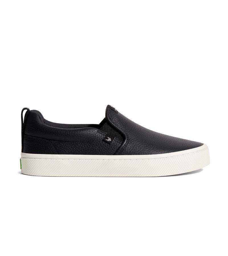 SLIP-ON Black Premium Leather Sneaker