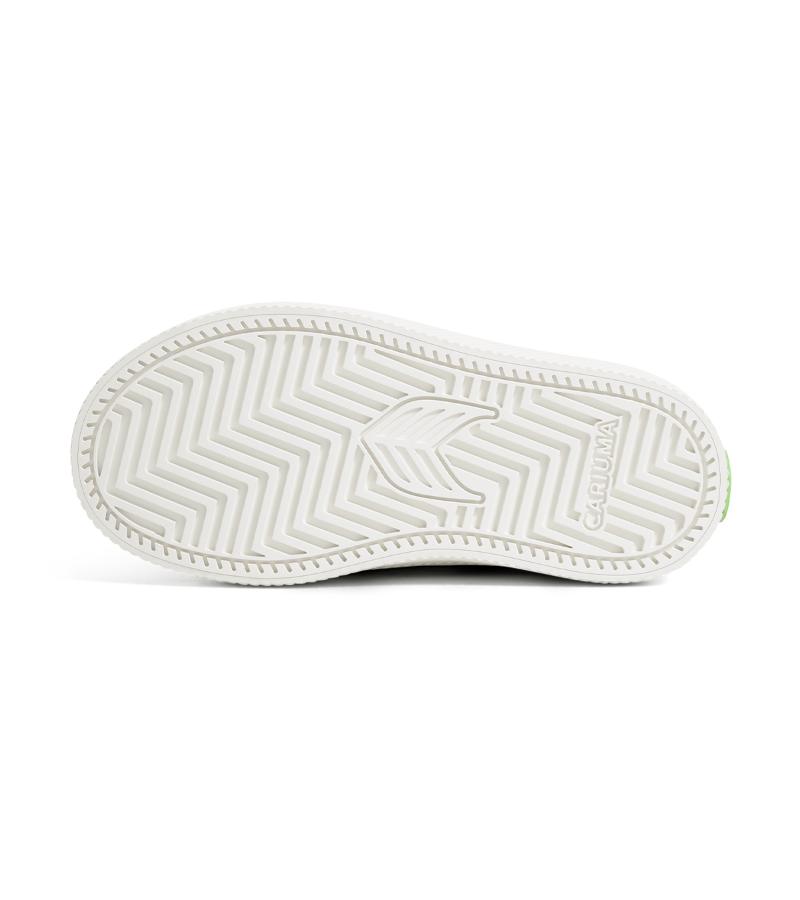 SALVAS White Premium Leather Rose Logo Sneaker Kids