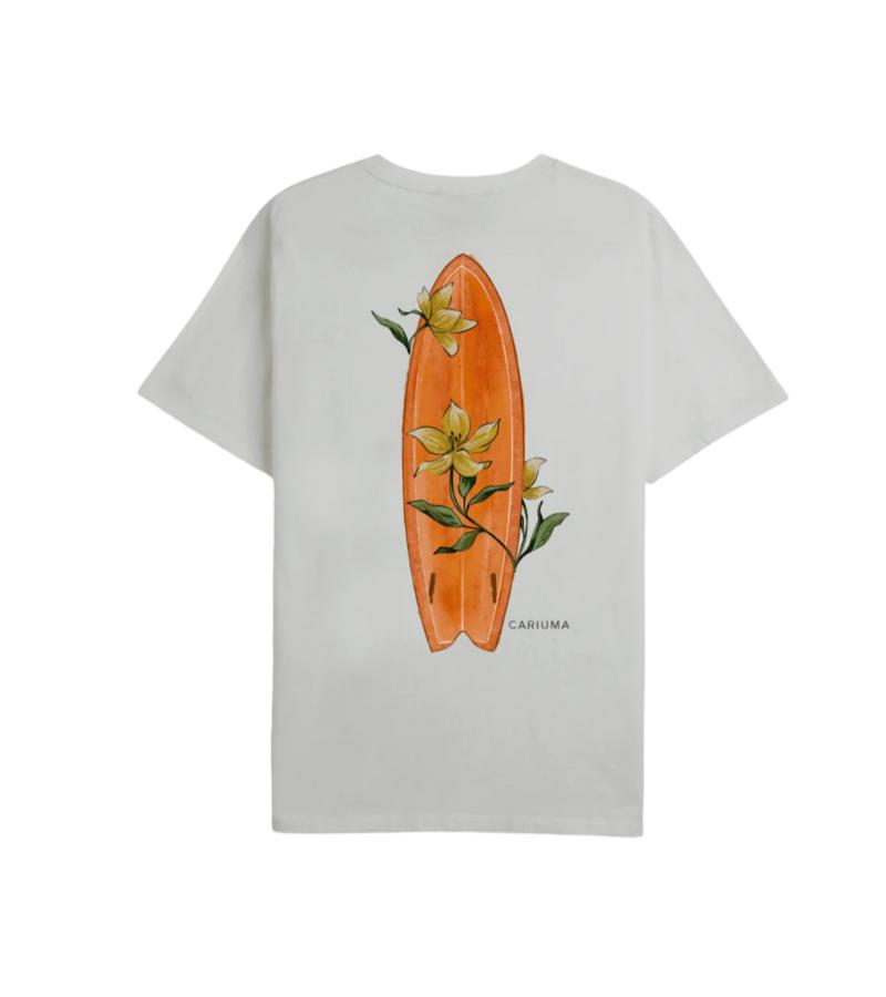 T-Shirt Off-White Floral Skateboard