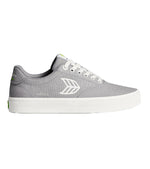 NAIOCA Light Grey Canvas Off-White Logo Sneaker