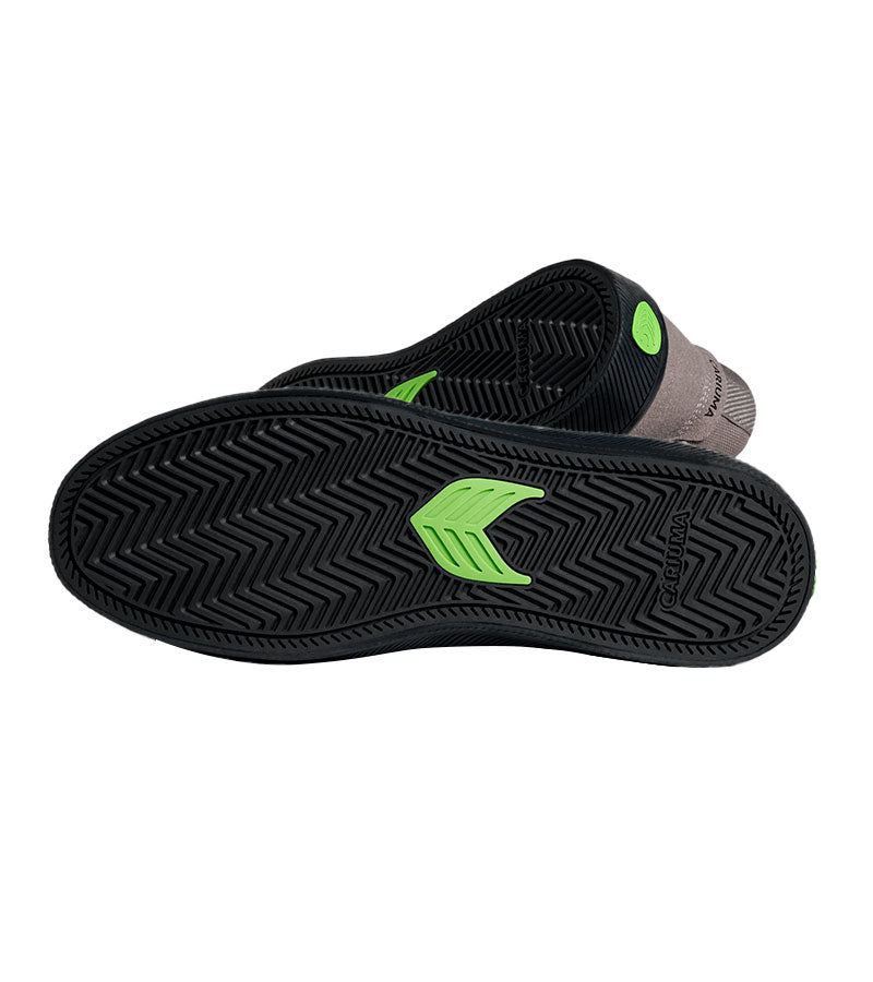 VALLELY PRO Charcoal Grey Suede and Cordura Black Logo Sneaker