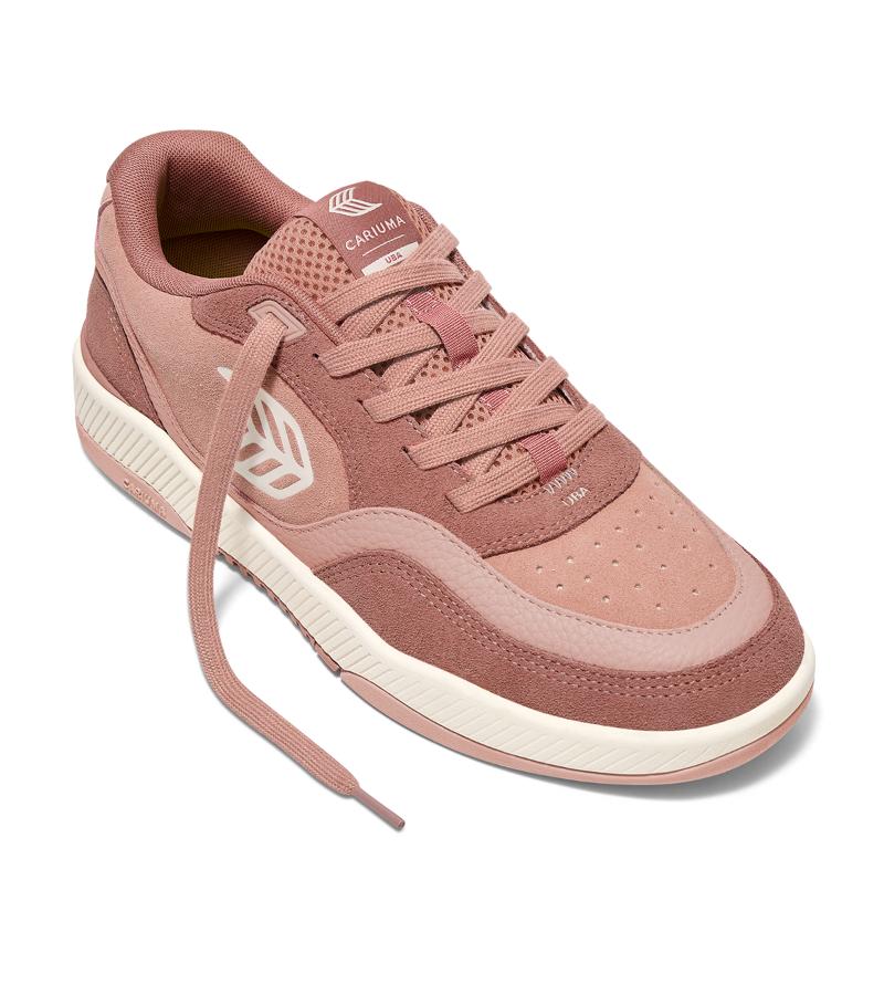 UBA Withered Rose Suede Ivory Logo Sneaker
