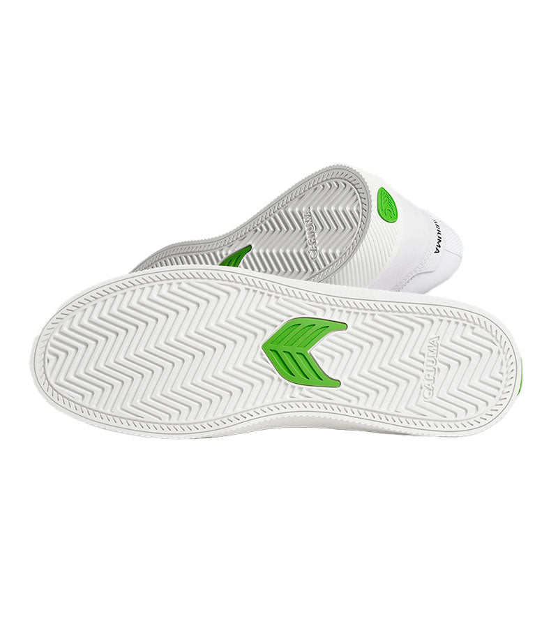 VALLELY White Leather Black Logo Sneaker