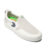 SLIP-ON PRO Off-White Canvas Vintage White Suede Black Logo Sneaker