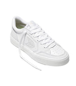 VALLELY White Leather Ice Logo Sneaker