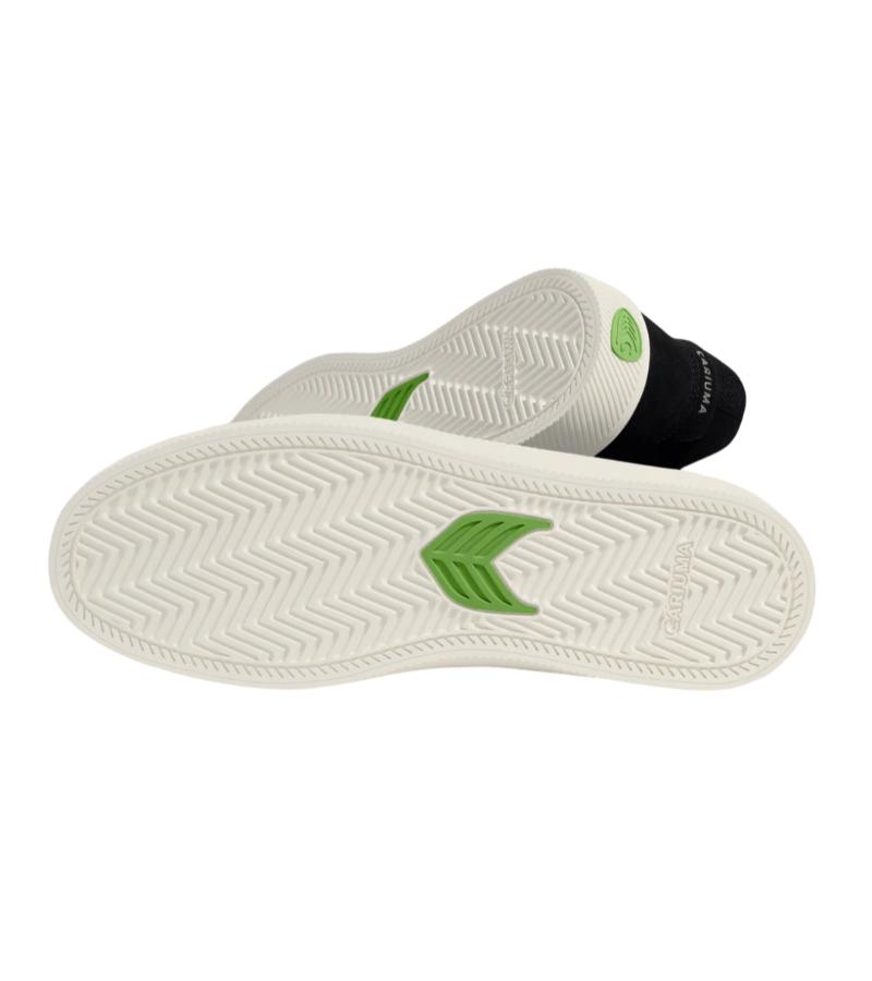 VALLELY Black Suede Steel Grey Logo Sneaker