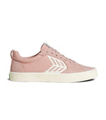 CATIBA PRO Low Rose Suede and Canvas Ivory Logo Sneaker