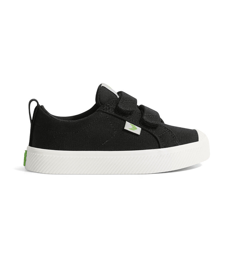 OCA Low Black Canvas Sneaker Kids