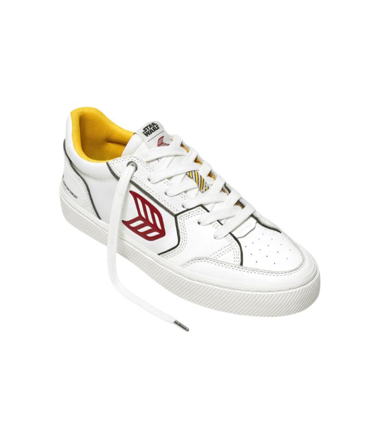 STAR WARS VALLELY White Leather Fighter Pilot Red Logo Sneaker