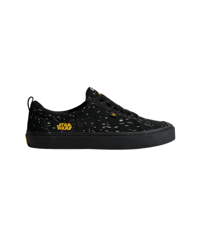 STAR WARS OCA Low Black Suede Light Speed Graphic Print Sneaker