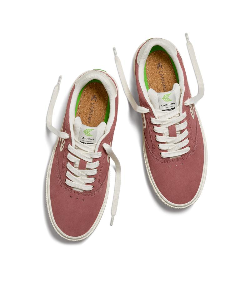 NAIOCA Whithered Rose Suede Ivory Logo Sneaker