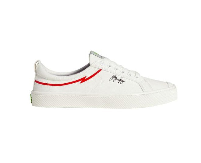GERRY LOPEZ OCA Low Off-White Canvas Sneaker
