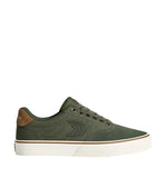 NAIOCA PRO Bronze Green Suede Deep Lichen Green Canvas Bronze Green Logo Camel Sneaker