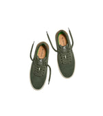 NAIOCA PRO Bronze Green Suede Deep Lichen Green Canvas Bronze Green Logo Camel Sneaker
