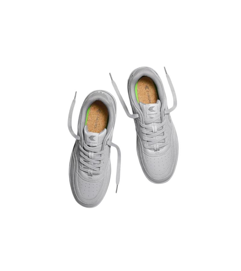 UBA Onyx Grey Leather Steel Grey Logo Sneaker