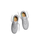 UBA Onyx Grey Leather Steel Grey Logo Sneaker