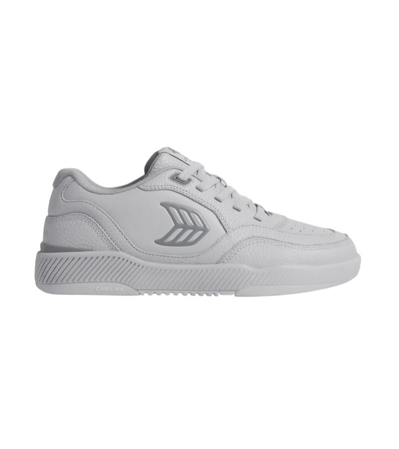 UBA Onyx Grey Leather Steel Grey Logo Sneaker