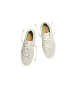 VALLELY Vintage White Suede Ivory Logo Sneaker