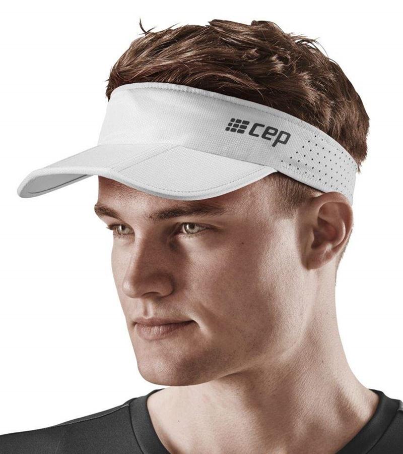 White cheap running visor