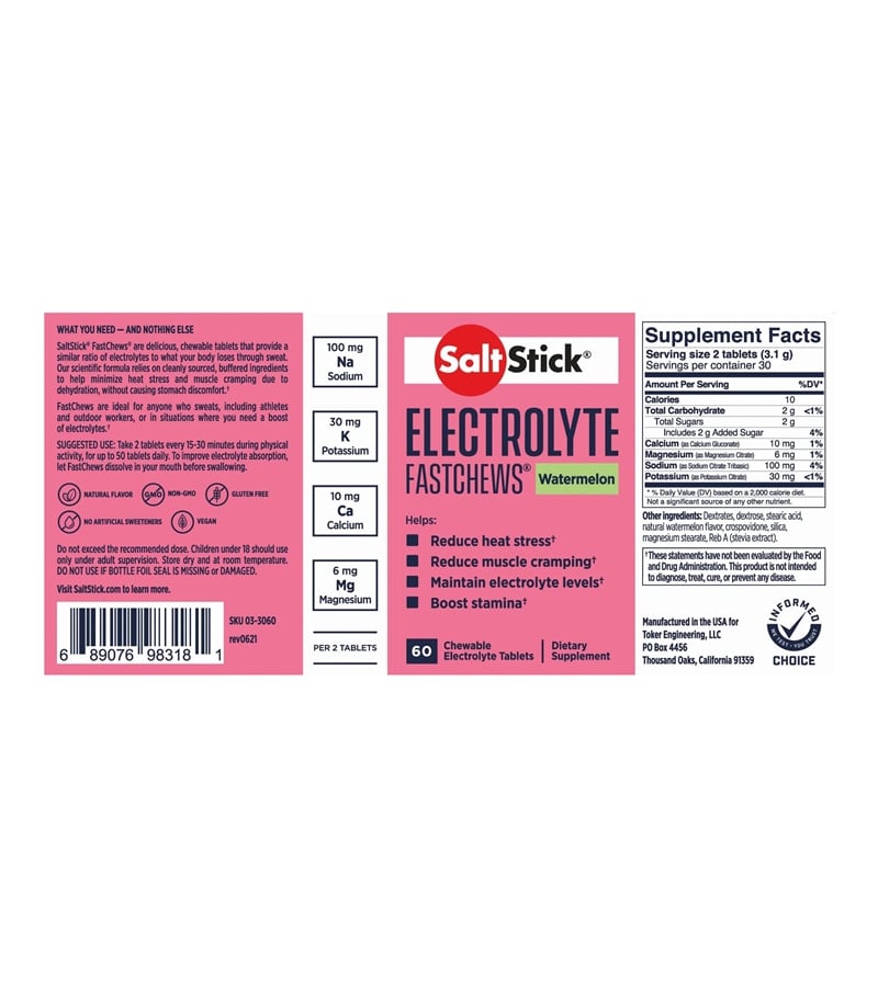 SALT STICK - Fast Chew Watermelon 10CT